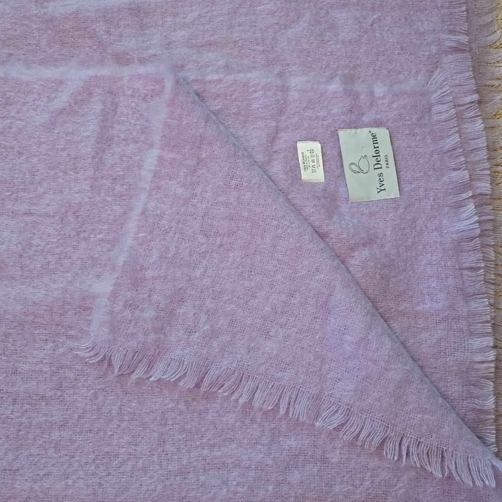 Yves Delorme Lavender Throw Blanket - Picture 2 of 6